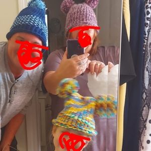 Hand knitted hats